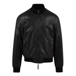 Giubbotto in Pelle Reversibile Derek Seamless 20 Nero
