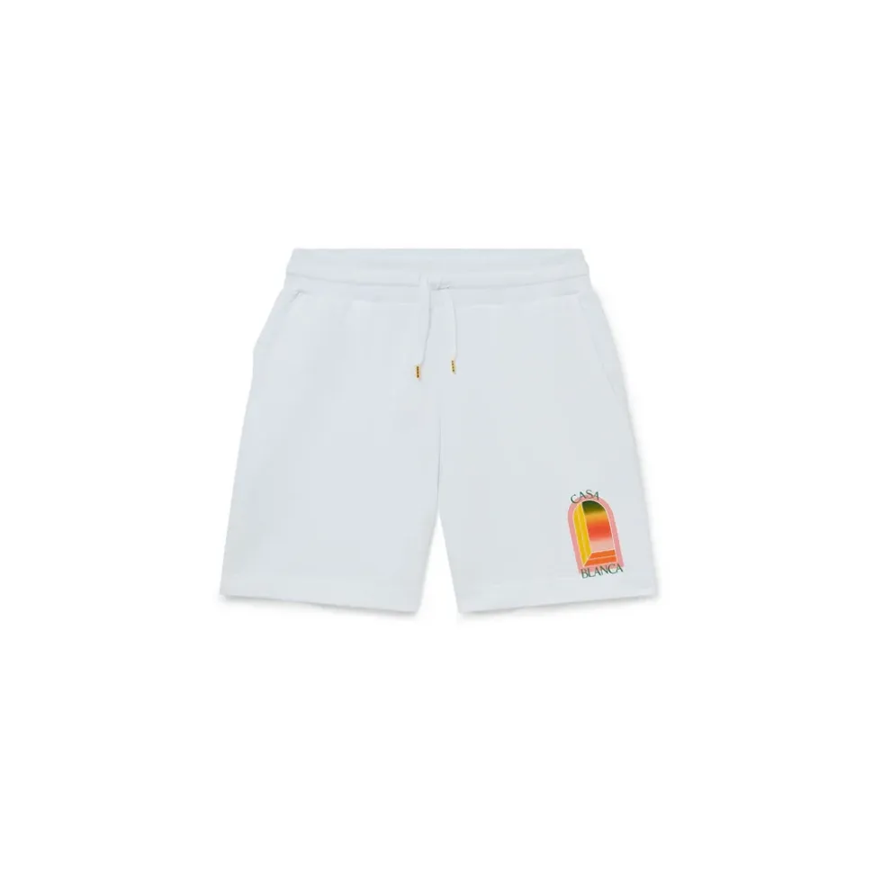 Gradient Arch White Shorts