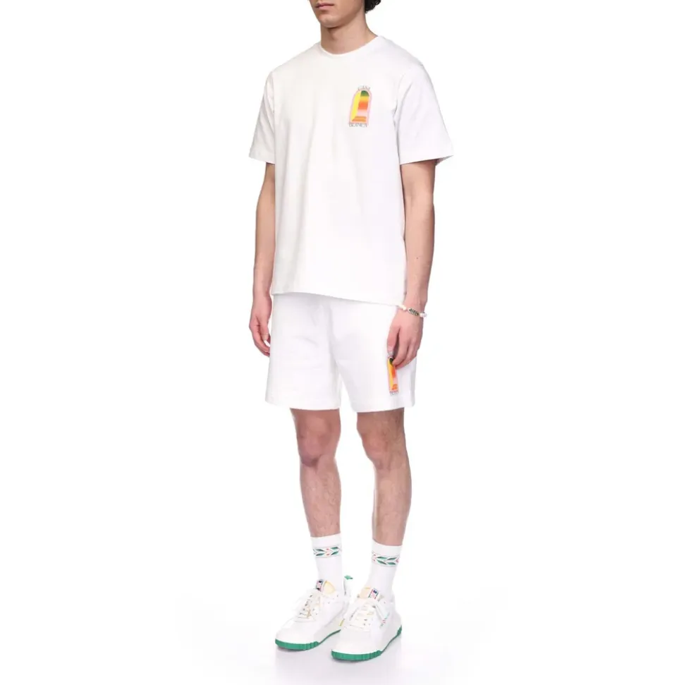 Gradient Arch White Shorts