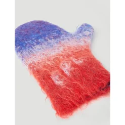 Guanti a Maglia Dégradé con Jacquard Logo