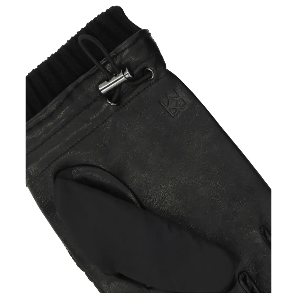 Guanti da uomo realizzati in materiali combinati con funzione touch screen