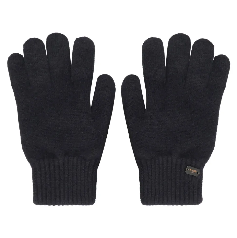 Guanti in cashmere con inserto in camoscio