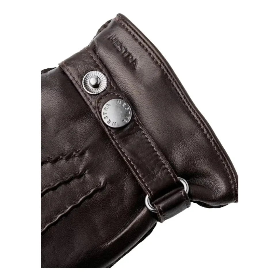 Guanti in pelle marrone per uomo