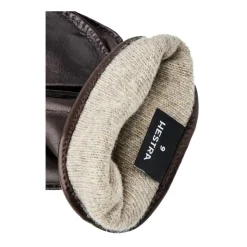 Guanti in pelle marrone per uomo