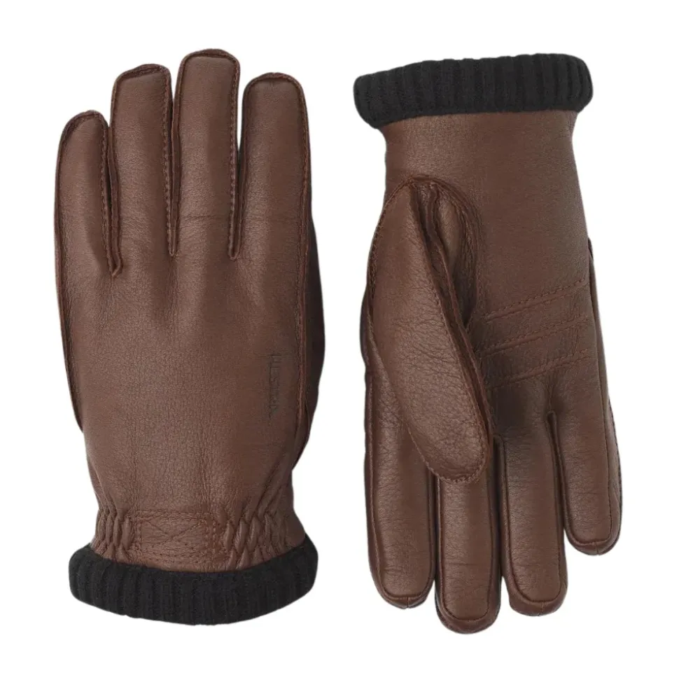 Guanto Deerskin Primaloft Rib, Marrone