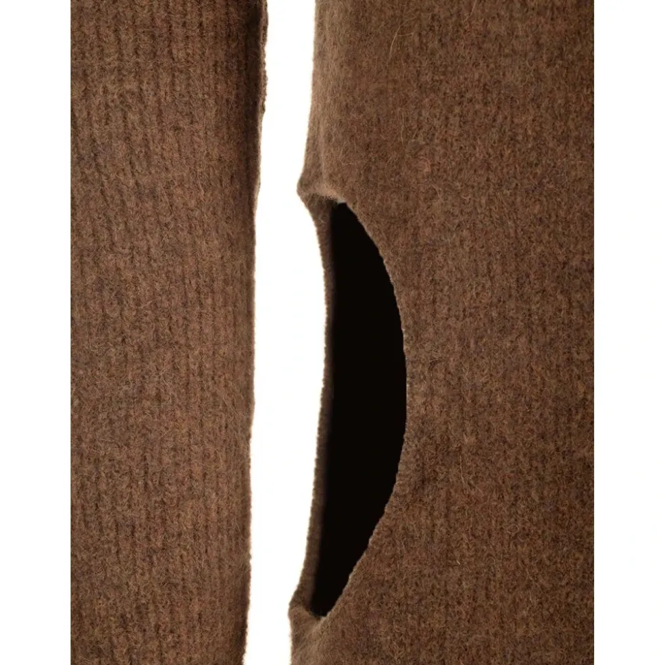 High neck sweater in alpaca
