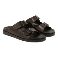Infradito in pelle marrone