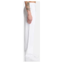 Jeans a gamba ampia dritta con cintura regolabile