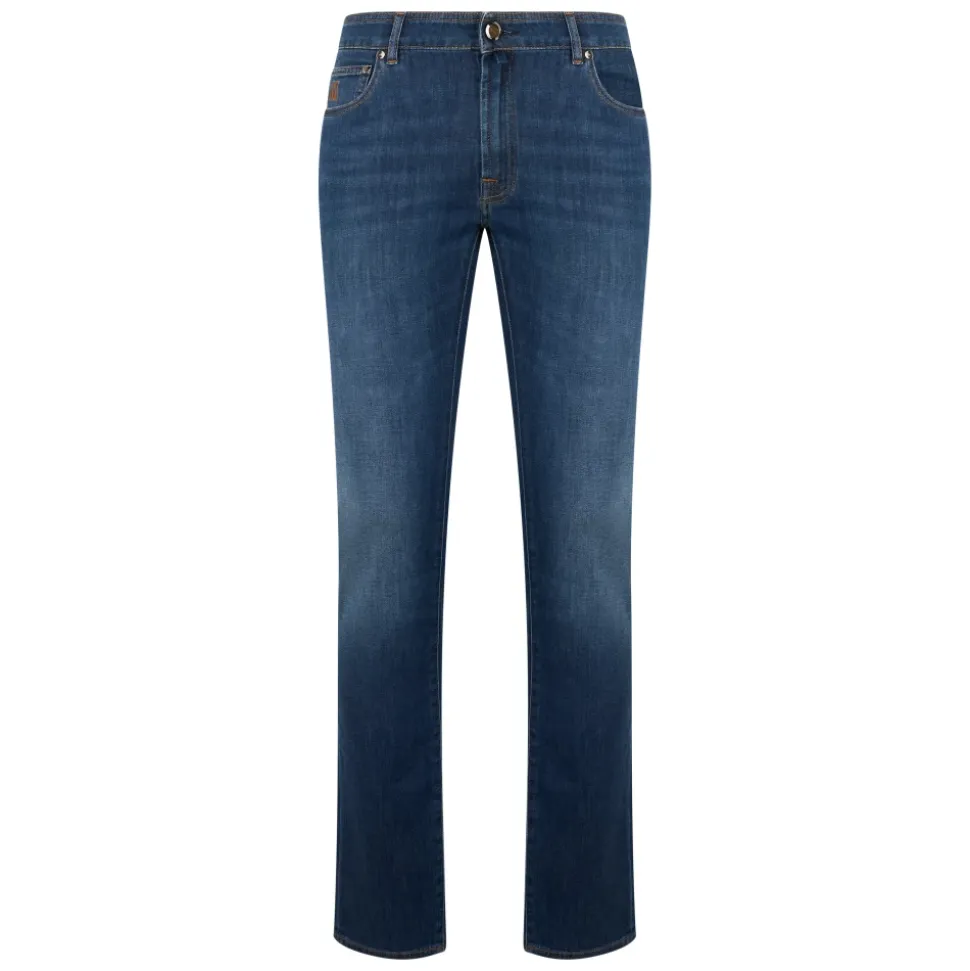 Jeans blu scuro slim fit comodi versatili