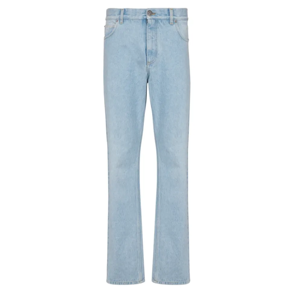 Jeans in denim regular fit blu chiaro