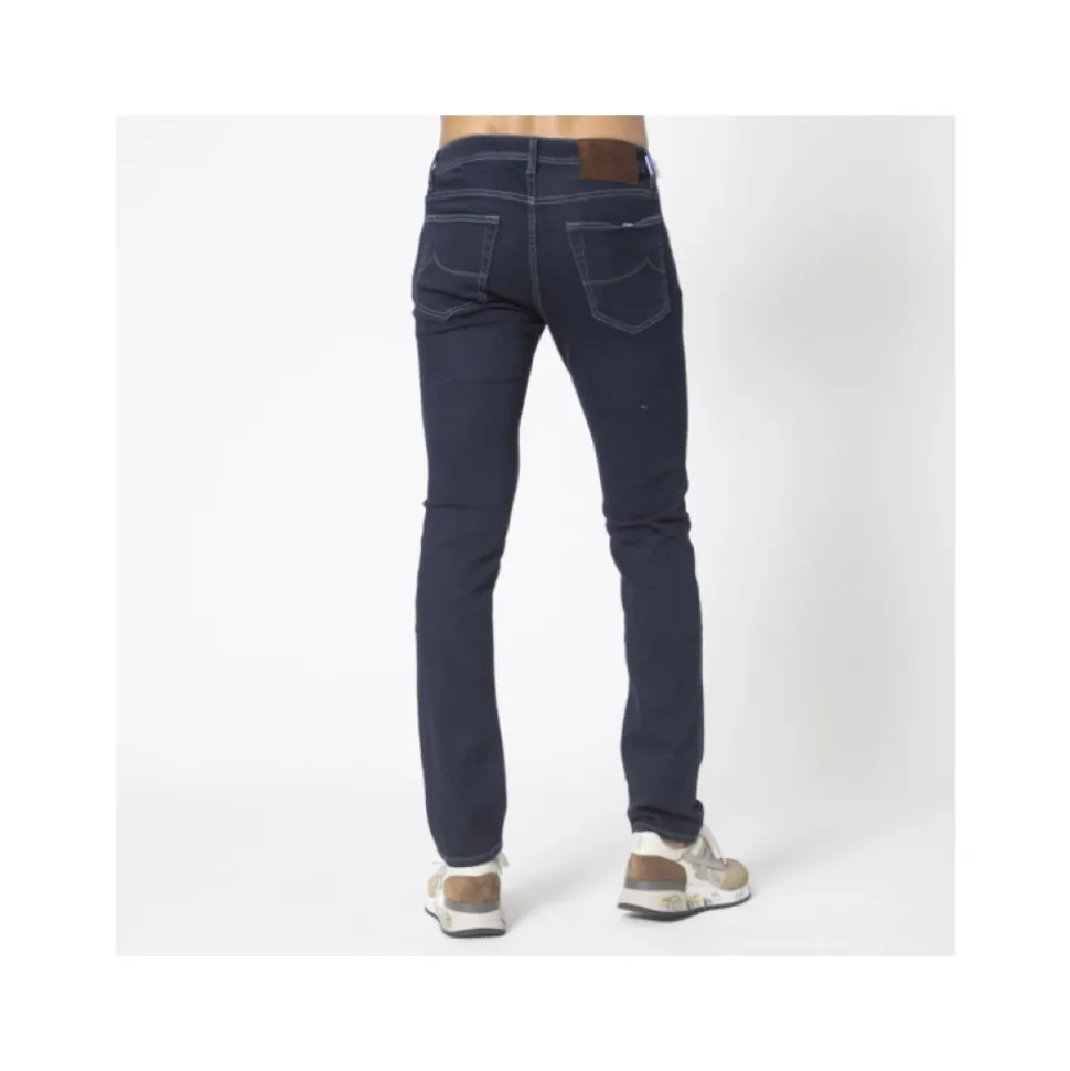 Jeans Raw Denim Blu Navy