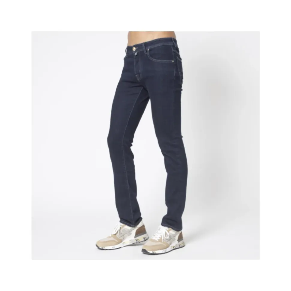 Jeans Raw Denim Blu Navy