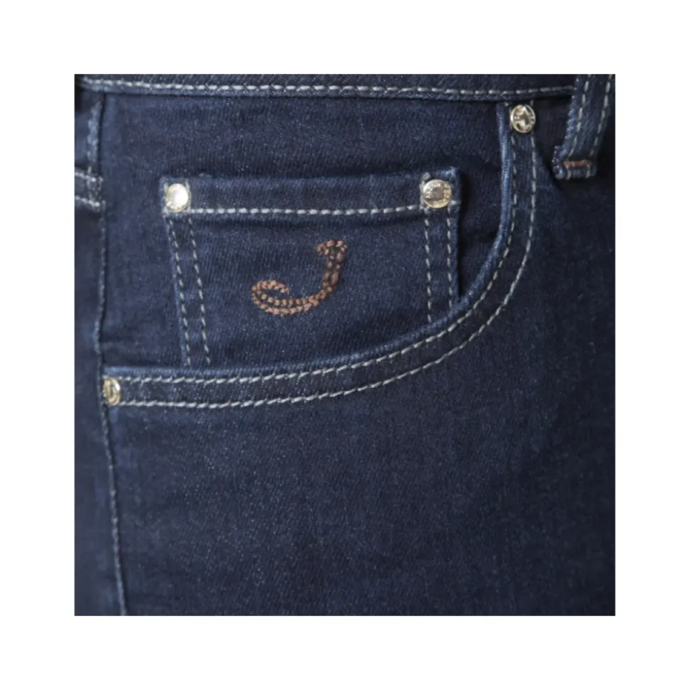 Jeans Raw Denim Blu Navy