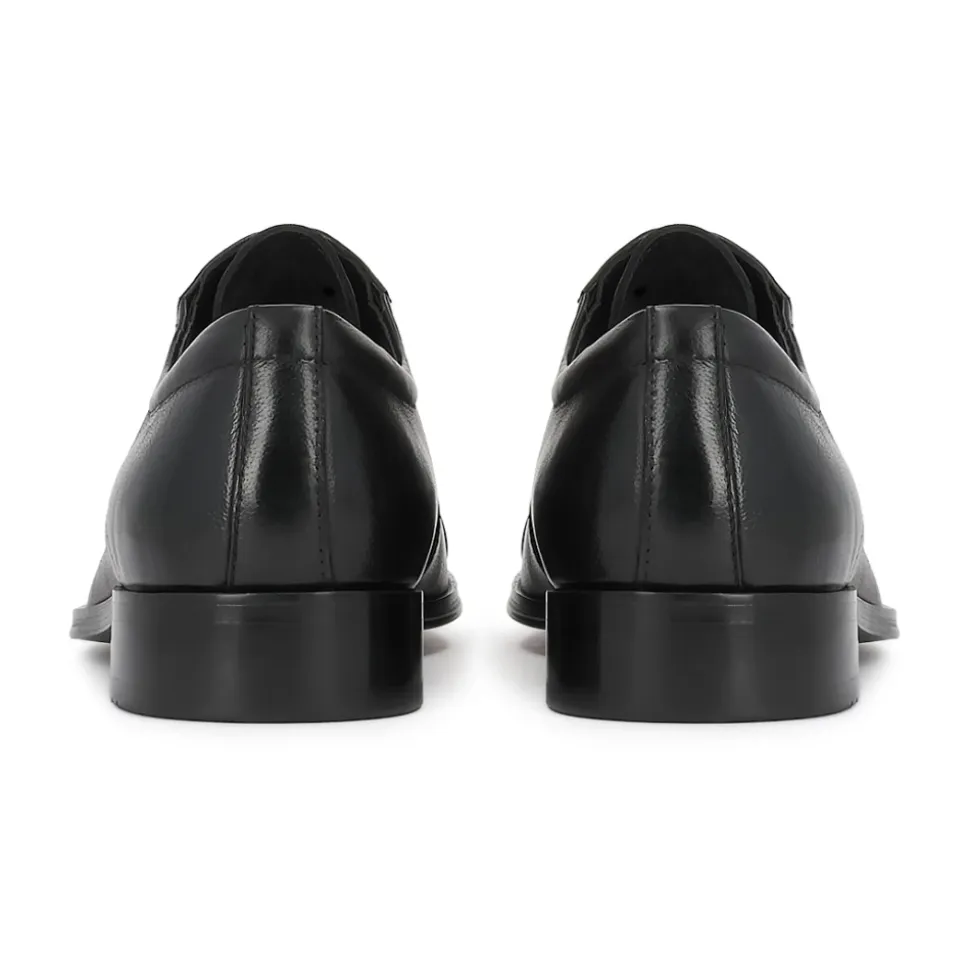 Kazar Scarpe stringate da uomo derby in pelle nera con puntale