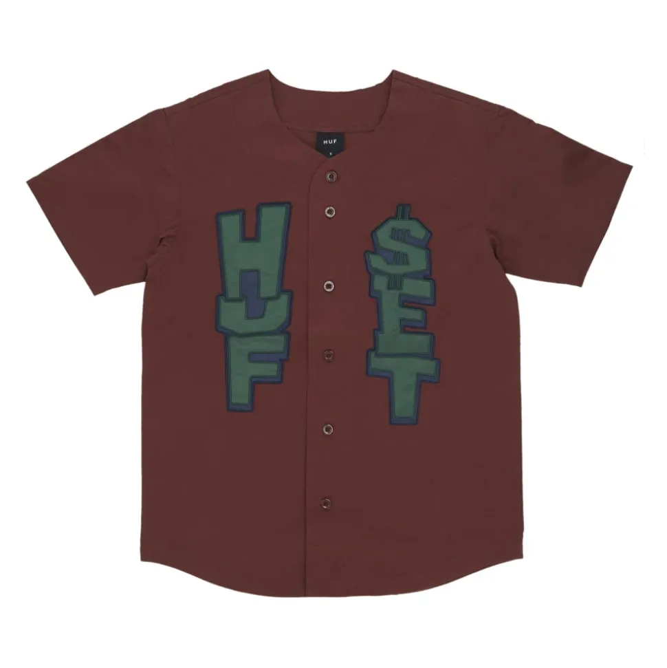 Maglia Baseball Giacca con Bottoni Manica Corta