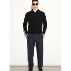 Maglia Nera con Zip Finezza 7