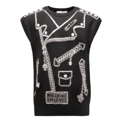 Maglia Senza Maniche in Lana Stile Couture