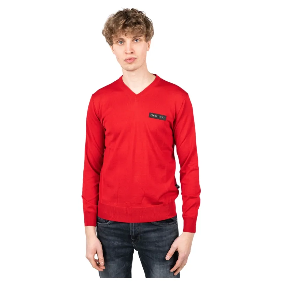Maglione in lana merino con scollo a V