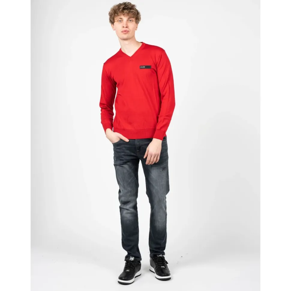 Maglione in lana merino con scollo a V