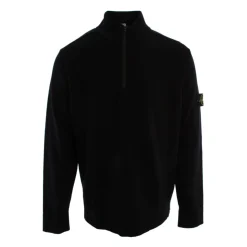 Maglione a Collo Alto con Mezza Zip