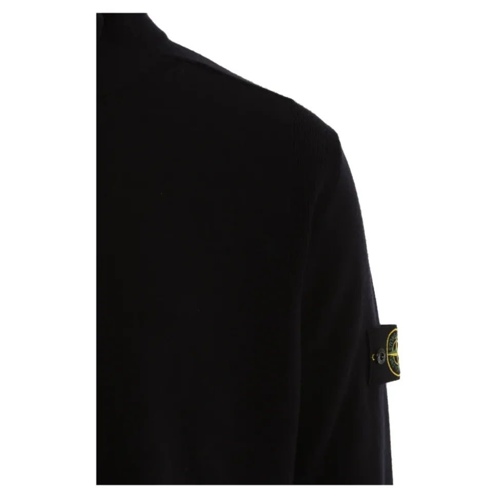 Maglione a Collo Alto con Mezza Zip
