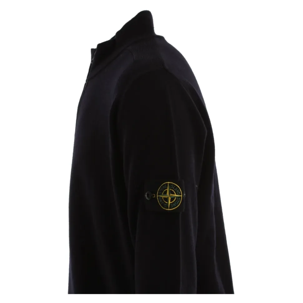 Maglione a Collo Alto con Mezza Zip