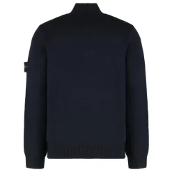 Maglione a Collo Alto con Rifiniture a Costine