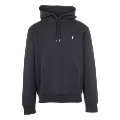 Maglione Blu con Cappuccio a Maglia Doppia