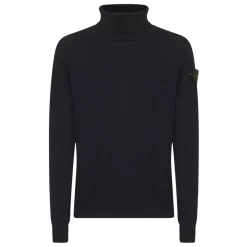 Maglione Blu in Lana a Coste