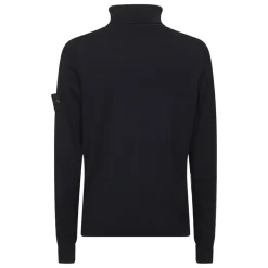 Maglione Blu in Lana a Coste