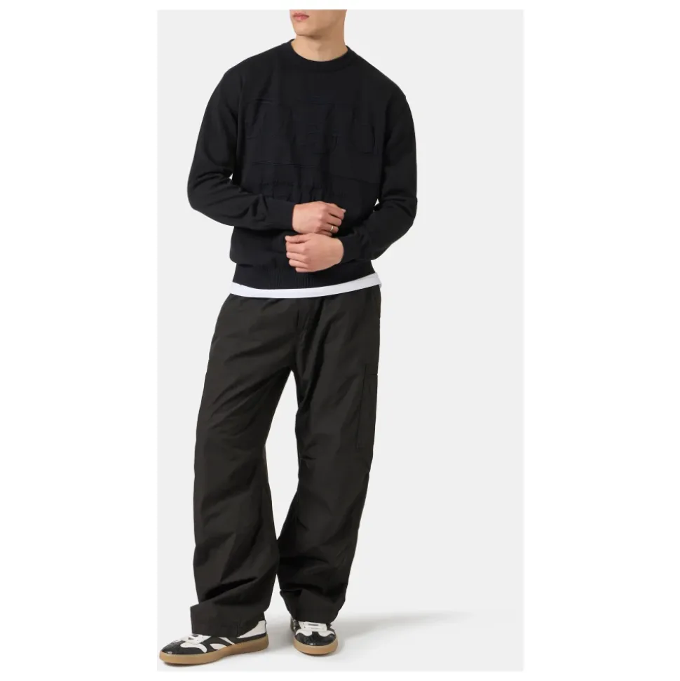 Maglione Girocollo in Cotone con Intarsio Peanuts