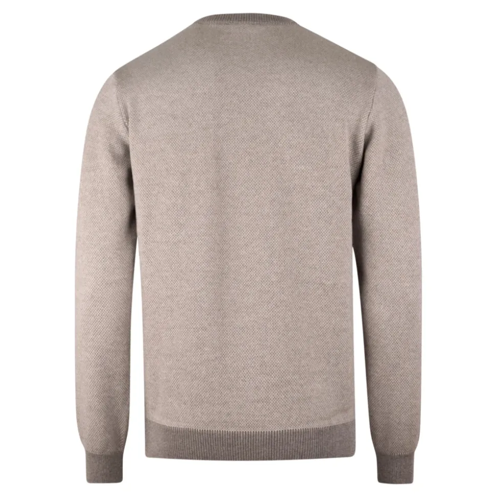 Maglione in Lana Merino - Maglia Strutturata con Dettagli a Contrasto