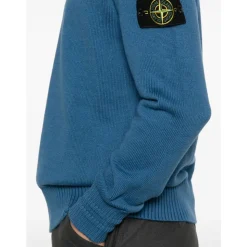 Maglione in maglia a coste con badge