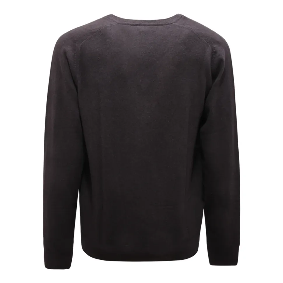 Maglione V-Neck Lana Grigio/Blu