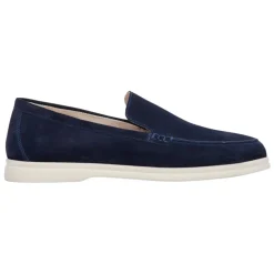 Mocassini in Velour Blu Navy