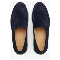 Mocassini in Velour Blu Navy