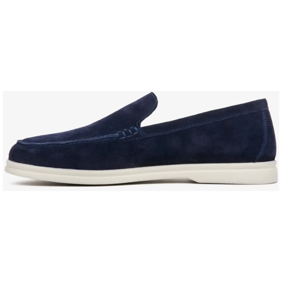 Mocassini in Velour Blu Navy