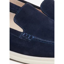 Mocassini in Velour Blu Navy