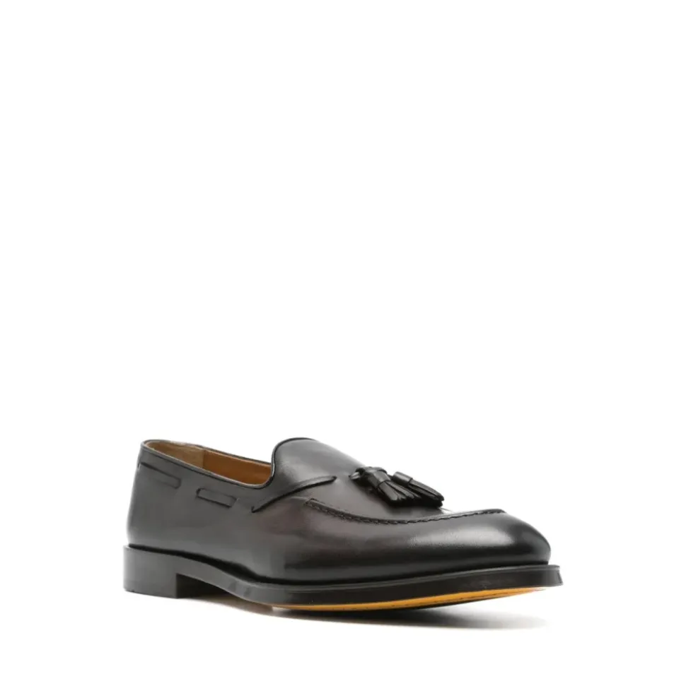 Mocassini Uomo Tassel Marrone Scuro