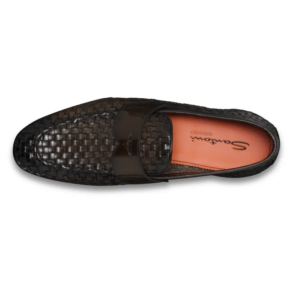 Mocassino Intrecciato in Pelle