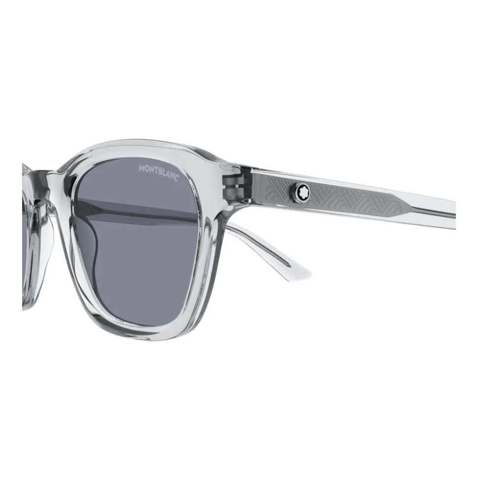 Montblanc Occhiali da Sole MB0384S 004 Grigio/Grigio Uomo