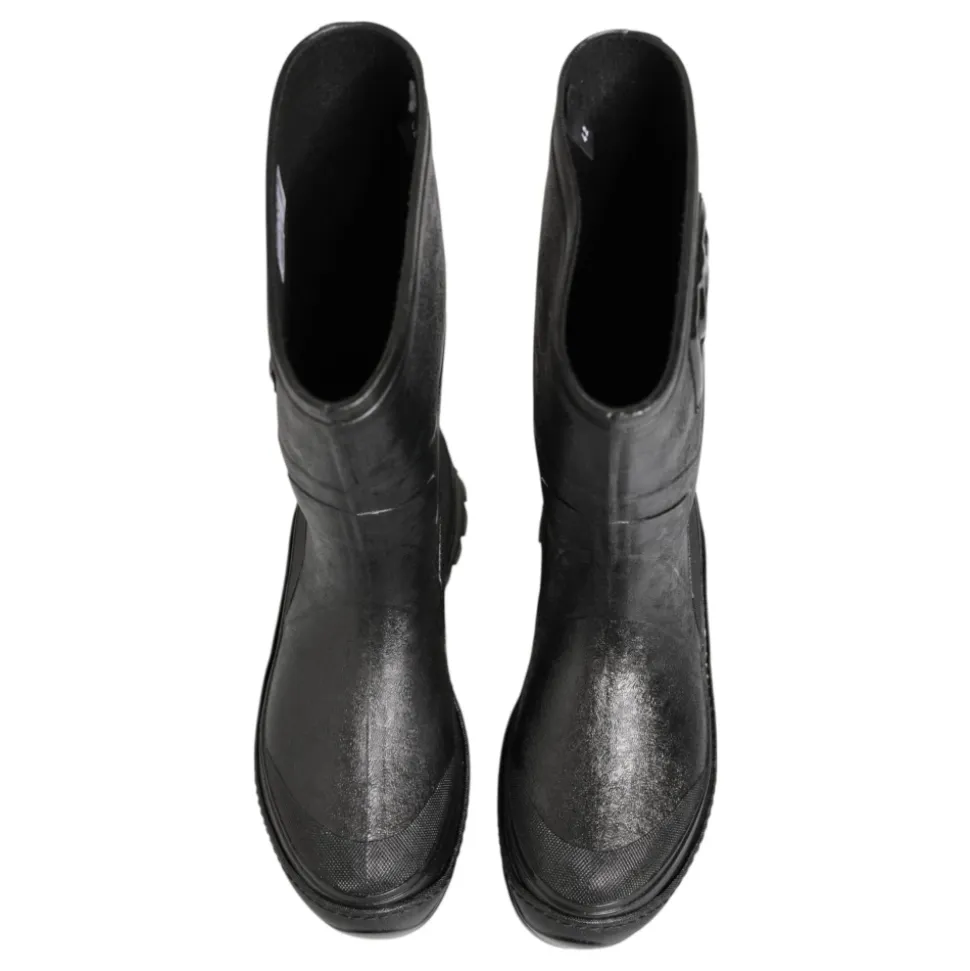 Neri Metallic Pull-On Stivali Pioggia