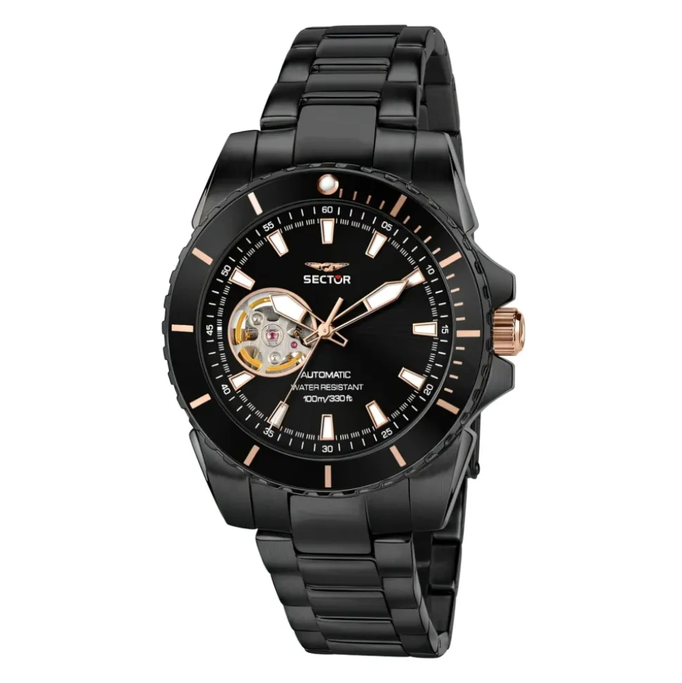 Orologio Automatico Uomo Acciaio Nero