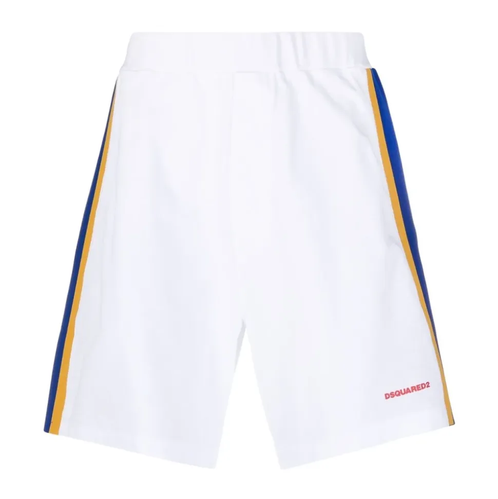 Pantaloncini da palestra con logo e banda laterale