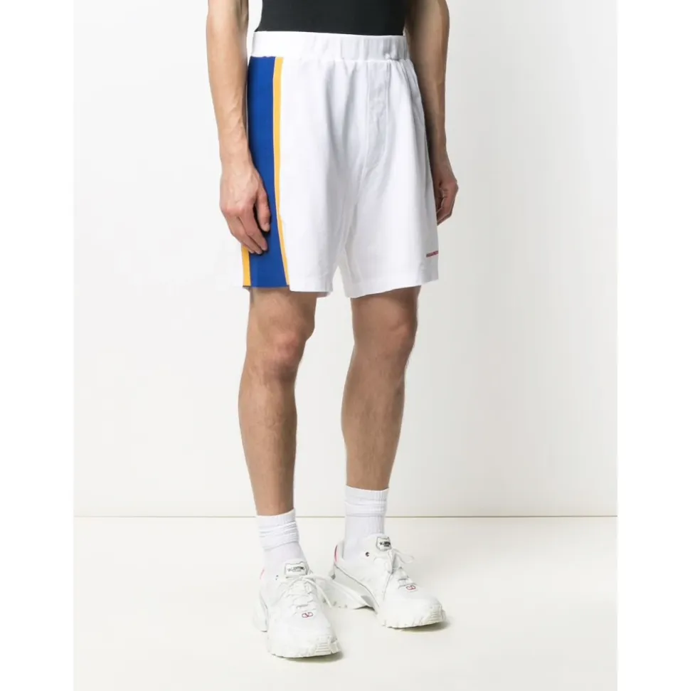 Pantaloncini da palestra con logo e banda laterale