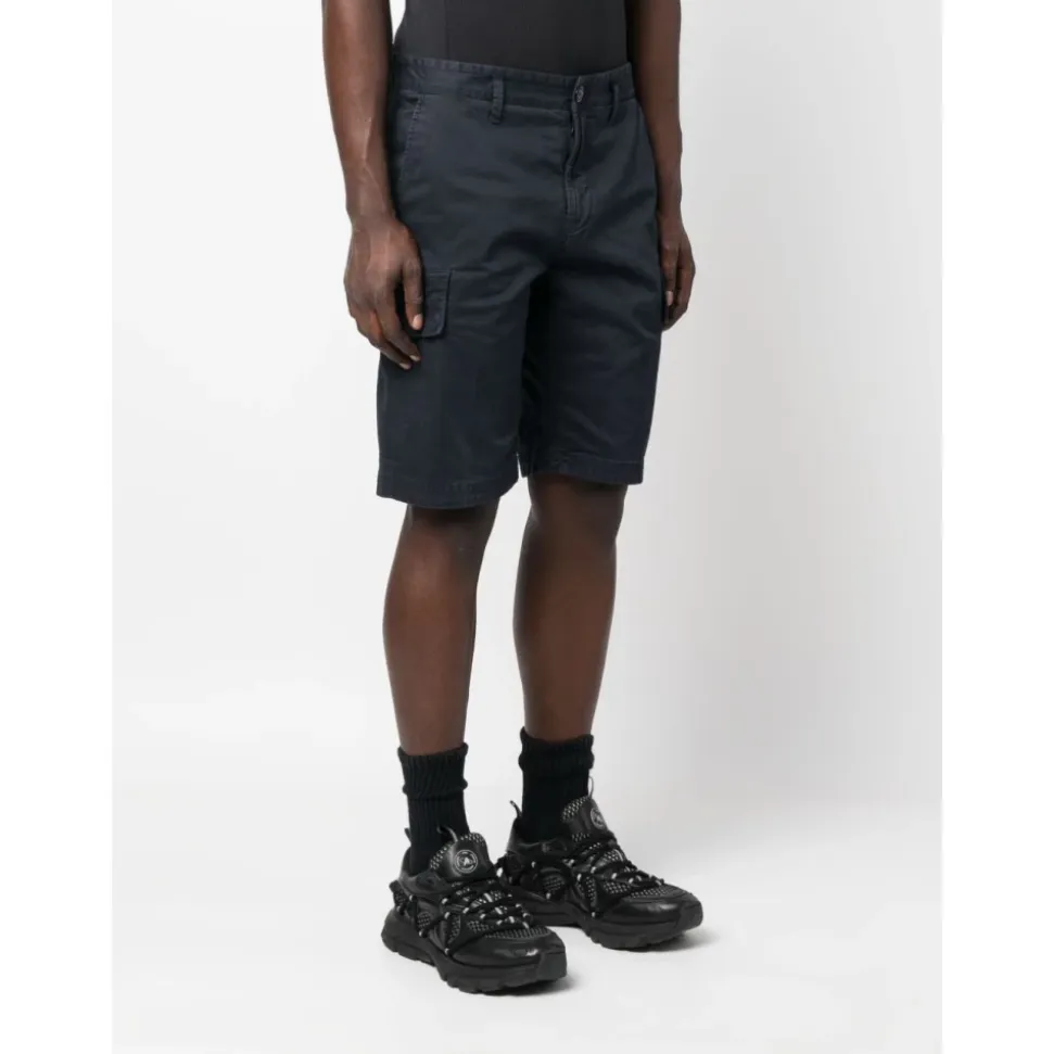 Pantaloncini Cargo Slim-Fit Effetto OLD