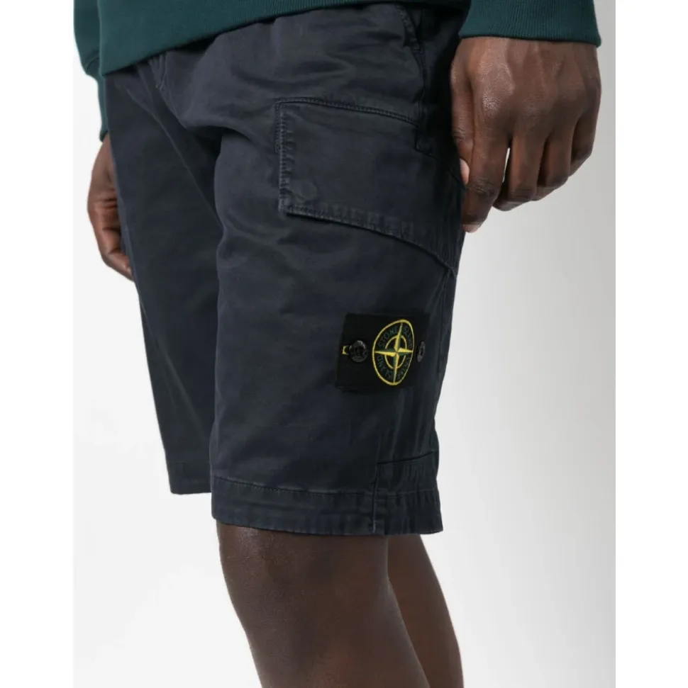Pantaloncini Cargo Slim-Fit Effetto OLD