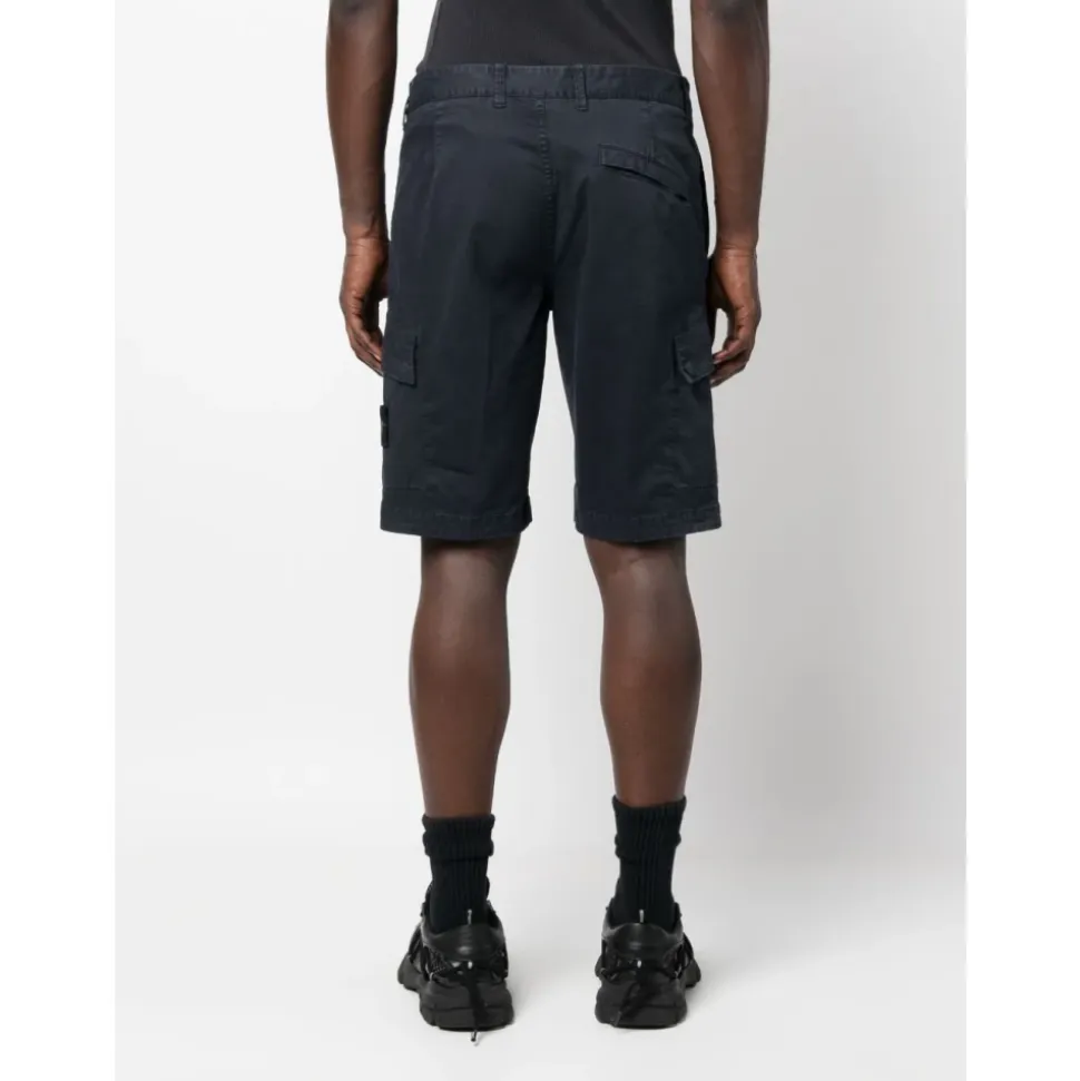 Pantaloncini Cargo Slim-Fit Effetto OLD