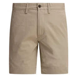 Pantaloncini Chino Elasticizzati a Gamba Dritta