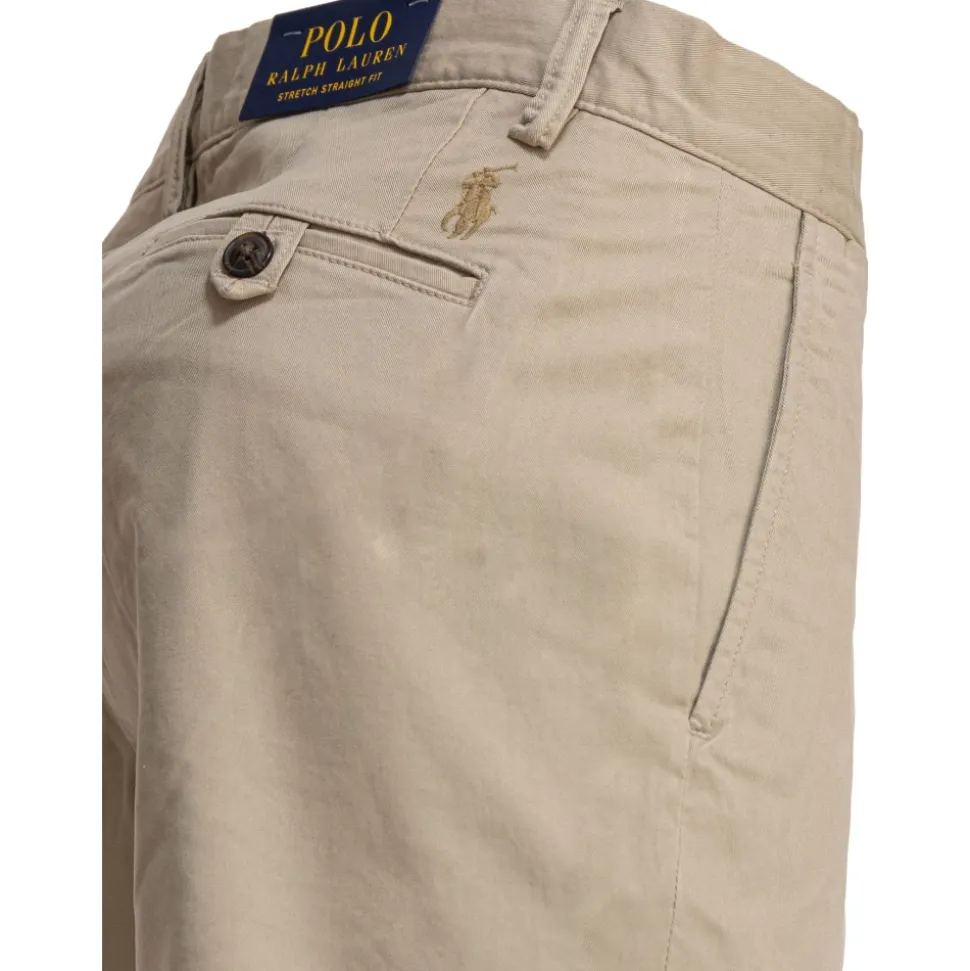 Pantaloncini Chino Elasticizzati a Gamba Dritta